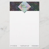 ホログラフィモダンック対称パターン文房具 便箋 (正面)