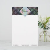 ホログラフィモダンック対称パターン文房具 便箋 (スタンド正面)