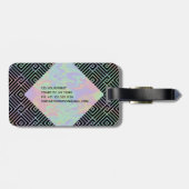 ホログラフィモダンック対称パターン – ラゲージタグ (裏面横)