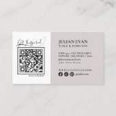 ホログラフィモダンック抽象芸術水カラーニュートラル 名刺 (裏面)