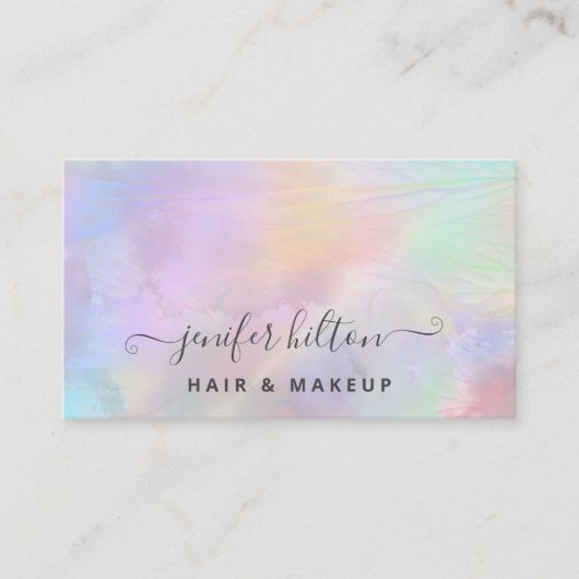 ホログラフィモダンック抽象芸術署名 名刺 (正面)