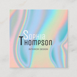 ホログラフィモダンック液大理石 スクエア名刺
