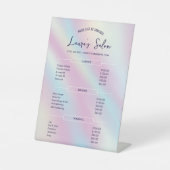 ホログラフィモダンック爪、 ネイル美しいサロン価格表 台座サイン (正面)