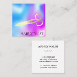 ホログラフィモダンック簡易四角形名刺 スクエア名刺