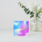 ホログラフィモダンック簡易四角形名刺 スクエア名刺 (スタンド正面)