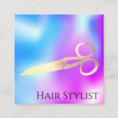 ホログラフィモダンック簡易四角形名刺 スクエア名刺 (正面)