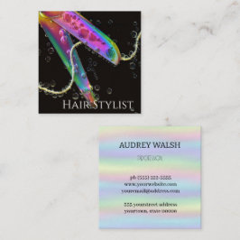 ホログラフィモダンック簡易四角形名刺 スクエア名刺