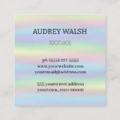 ホログラフィモダンック簡易四角形名刺 スクエア名刺 (裏面)