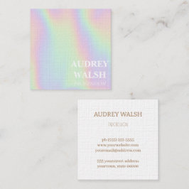 ホログラフィモダンック簡易四角形名刺 スクエア名刺