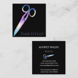 ホログラフィモダンック簡易四角形名刺 スクエア名刺