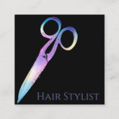 ホログラフィモダンック簡易四角形名刺 スクエア名刺 (正面)