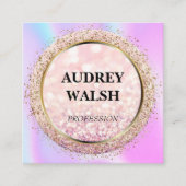 ホログラフィモダンック簡易四角形名刺 スクエア名刺 (正面)