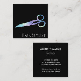 ホログラフィモダンック簡易四角形名刺 スクエア名刺