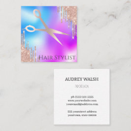 ホログラフィモダンック簡易四角形名刺 スクエア名刺