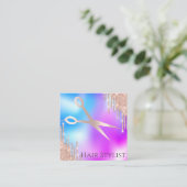 ホログラフィモダンック簡易四角形名刺 スクエア名刺 (スタンド正面)