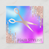 ホログラフィモダンック簡易四角形名刺 スクエア名刺 (正面)