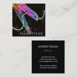 ホログラフィモダンック簡易四角形名刺 スクエア名刺