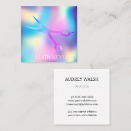 ホログラフィモダンック簡易四角形名刺 スクエア名刺