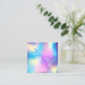 ホログラフィモダンック簡易四角形名刺 スクエア名刺 (スタンド正面)