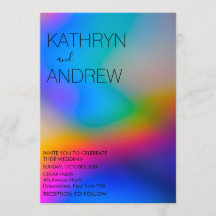 ホログラフィモダンック結婚式招待状