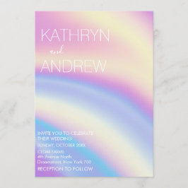 ホログラフィモダンック結婚式招待状 招待状