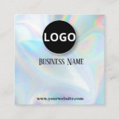 ホログラフィモダンック編集可能アポイントメントカード 予約カード (正面)