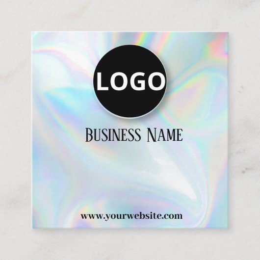 ホログラフィモダンック編集可能アポイントメントカード 予約カード (正面)