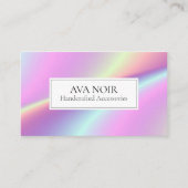 ホログラフィモダンック編集可能ブランドカードデザイン 名刺 (正面)