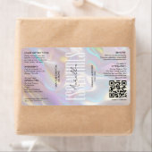 ホログラフィモダンック美しい浴体化粧料QR ラベル (インサイチュ)