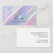 ホログラフィモダンック美容師名刺 名刺 (正面/裏面)