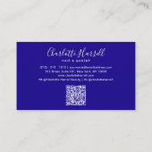 ホログラフィモダンック虹色スクリプトQRコード 名刺 (裏面)