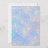 ホログラフィモダンック虹色ネオンスウィート16 招待状 (裏面)