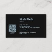 ホログラフィモダンック虹色QRコード 名刺 (裏面)