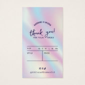 ホログラフィモダンック衣料価格ラベルつるラベル (裏面)