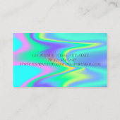 ホログラフィモダンック金ゴールドグリッターヘッドホンDJ 名刺 (裏面)