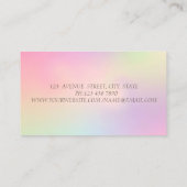 ホログラフィモダンック金ゴールドグリッターヘッドホンDJ 名刺 (裏面)