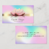 ホログラフィモダンック金ゴールド、ロータスヨガインストラクター 名刺 (正面/裏面)