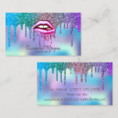 ホログラフィモダンック金属滴下リップを滴下する 名刺 (正面/裏面)