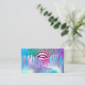 ホログラフィモダンック金属滴下リップを滴下する 名刺 (スタンド正面)