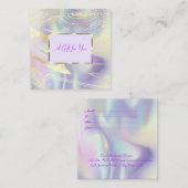 ホログラフィモダンック、オパール、フレーム、紙吹雪 割引カード (正面/裏面)