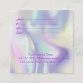 ホログラフィモダンック、オパール、フレーム、紙吹雪 割引カード (裏面)