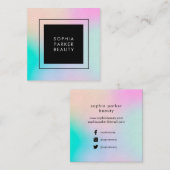 ホログラフィモダンック|ソーシャルメディア スクエア名刺 (正面/裏面)