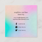 ホログラフィモダンック|ソーシャルメディア スクエア名刺 (裏面)