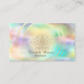 ホログラフィモダンック、バラ金ゴールド、金ゴールドサークルLotus 名刺 (正面)