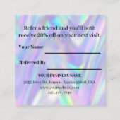 ホログラフィモダンック・ビジネス・ロゴのプロモーション 紹介カード (裏面)