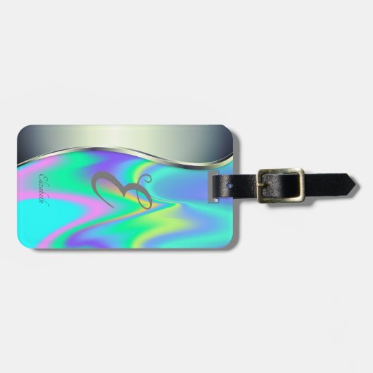 ホログラフィモダンック、モノグラム ラゲッジタグ (正面横)