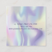 ホログラフィモダンックInstagramソーシャルメディア スクエア名刺 (裏面)