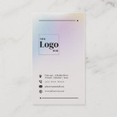 ホログラフィモダンックLinkedIn QRコードミニマリスト 名刺 (裏面)