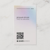ホログラフィモダンックLinkedIn QRコードミニマリスト 名刺 (正面)