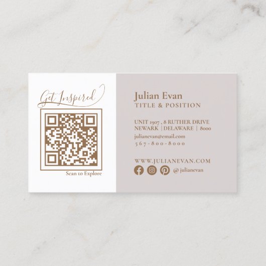 ホログラフィモダンックLuxe Script Aura名刺 名刺 (裏面)